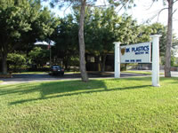 photo front view of building sign shown